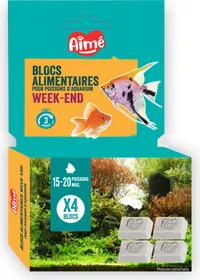 Comparer les prix de Aimé Nourriture pour Poissons d'Aquarium - Bloc alimentaire Week-end