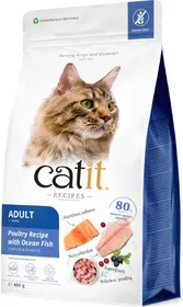 Comparer les prix de Catit Recipes Croquettes Volaille et Poisson pour chat adulte sans céréales