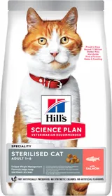 Meilleurs prix pour HILL'S Science Plan Adult Sterilised Cat pour chat stérilisé au saumon