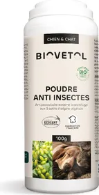Comparer les prix de BIOVETOL Poudre anti-insectes bio pour chien et chat 
