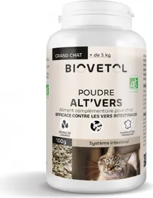 Meilleurs prix pour BIOVETOL Poudre Alt'vers bio pour grand chat