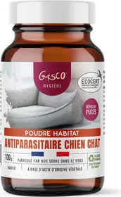 Comparer les prix de GASCO Poudre Antiparasitaire habitat chien et chat