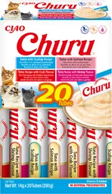 Meilleurs prix pour CIAO CHURU Friandises à lécher au thon et fruits de mer pour chat 