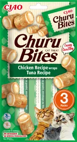 Comparer les prix de CIAO CHURU Friandise au poulet et thon pour chat