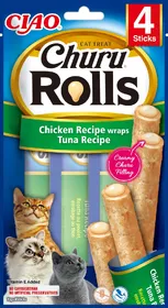 Meilleurs prix pour CIAO CHURU Rolls poulet et thon pour chat