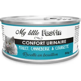 Meilleurs prix pour MY LITTLE FESTIN Confort urinaire Pâtée en bouillon ou en sauce pour Chat adulte 80g - 2 saveurs au choix 