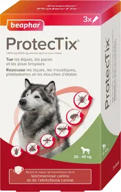 Comparer les prix de ProtecTix Spot-on Pipette antiparasitaires pour chien de 25 à 40 kg