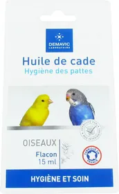 Comparer les prix de Huile de cade - hygiène et soin des pattes pour oiseaux - Demavic