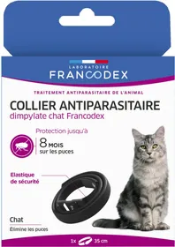 Comparer les prix de Francodex Collier Prévencide antiparasitaire pour chat efficace 8 mois