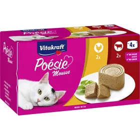 Meilleurs prix pour Vitakraf Poésie Mousse pour chat adulte au poulet et au bœuf - Poulet et boeuf -4x85g