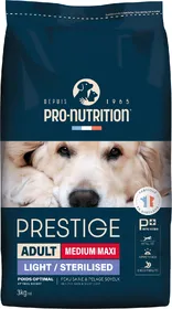 Meilleurs prix pour PRO-NUTRITION PRESTIGE Light &amp; Sterilized pour Chien Adulte Stérilisé ou en Surpoids