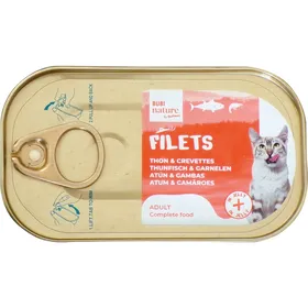 Comparer les prix de BUBIMEX Pâtée Bubi Nature Thon & Crevettes en gelée pour chat - 85g