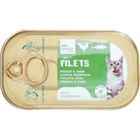 Comparer les prix de BUBIMEX Pâtée Bubi Nature Poulet & Thon en bouillon pour chat - 85g