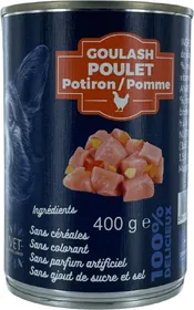 Comparer les prix de Vet-Excellence goulash pour chien 400g - 3 saveurs - Lot de 6x 400g sanglier / pomme de terre