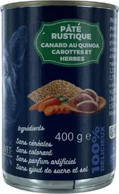 Meilleurs prix pour Vet-Excellence pâté rustique pour chien 400g - 3 saveurs - 400g saumon courgette