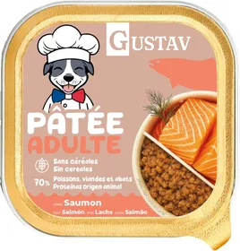 Comparer les prix de GUSTAV Pâtée au saumon pour chien - 800g