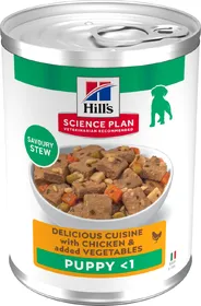 Comparer les prix de Hill’s Science Plan Puppy Mijoté Poulet et Légumes pour chiot - 12x363g