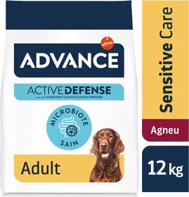 Comparer les prix de Advance Sensitive Lamb Agneau et Riz pour chien Adulte Sensible - Lot de 2x 12kg
