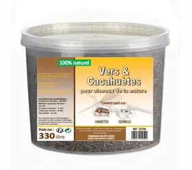 Comparer les prix de Vers de farine et cacahuètes pour oiseaux, gerbilles, hamster LIFTLAND