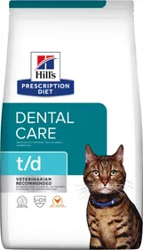 Comparer les prix de HILL'S Prescription Diet t/d Dental au poulet pour chat adulte