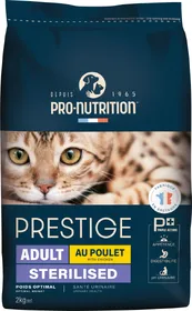 Comparer les prix de PRO-NUTRITION PRESTIGE Sterilized au Poulet pour Chat Adulte Stérilisé