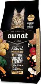 Meilleurs prix pour OWNAT ULTRA Young sterilized pour chat stérilisé de 1 à 6 ans - Lot de 2x 8kg