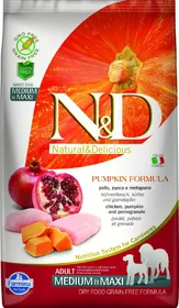 Comparer les prix de FARMINA N&amp;D Grain Free Potiron Poulet &amp; Grenade pour chien adulte de moyenne et grande taille