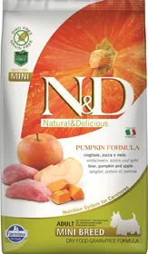 Comparer les prix de FARMINA N&amp;D Grain Free Potiron Sanglier &amp; Pommes pour chien adulte de petite taille