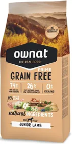 Comparer les prix de OWNAT PRIME Grain Free Junior sans céréales à l'agneau pour chiot