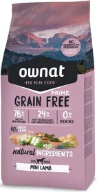 Meilleurs prix pour OWNAT PRIME Grain Free Adult Mini sans céréales à l'agneau pour petit chien adulte