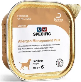 Comparer les prix de SPECIFIC COW-HY Pack de 6 Pâtées Allergy Management Plus 300g pour Chien et Chiot Sensible