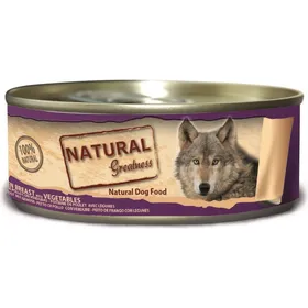 Comparer les prix de Pâtées NATURAL GREATNESS Classic 156g pour Chien Adulte - 5 saveurs au choix