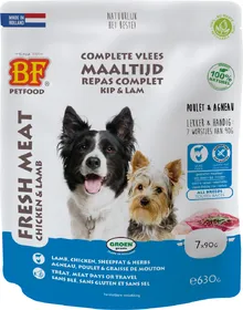 Meilleurs prix pour BF PETFOOD - BIOFOOD Pâtée pour Chien &amp; Chiot 7x90g - 3 Saveurs au choix