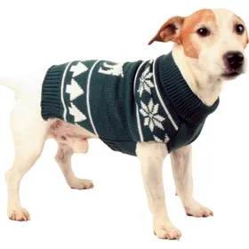 Meilleurs prix pour Pull Jacquard Rennes Zolia Festive pour chien - Plusieurs tailles disponibles 