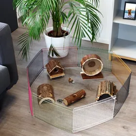 Meilleurs prix pour Petit enclos modulable pour rongeurs Zolia Tex - 8 pièces