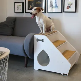 Comparer les prix de Escalier et niche d'intérieur pour animaux en bois Zeppelin Zolia Orthopedic