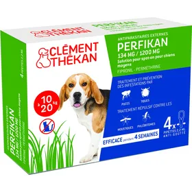 Comparer les prix de Clément Thékan Perfikan - Répulsifs pour insectes - pour chiens - 6,6 ml - pack de 4