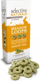 Meilleurs prix pour Friandise Selective Meadow Loops lapins au foin parfumé et thym 