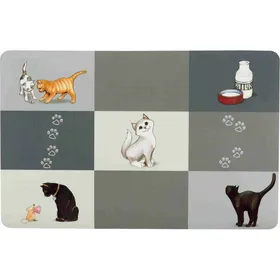 Comparer les prix de Set de table Trixie Patchwork Cat pour chat L44 l28cm - Set de table pour chat