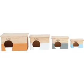 Comparer les prix de Maison rectangulaire en bois pour rongeur toit plat