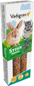 Comparer les prix de Baguettes à ronger Vadigran StiXX lapins et chinchilla herbes 90gr
