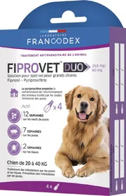 Meilleurs prix pour Francodex Fiprovet Duo Pipettes Spot-on pour chiens
