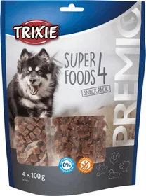 Comparer les prix de TRIXIE PREMIO 4 Superfoods - Poulet, canard, boeuf, agneau - 4 x 100 g - Pour chien