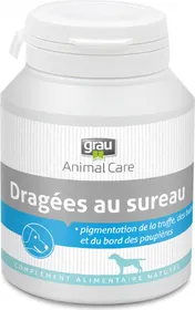 Comparer les prix de GRAU Dragées au sureau, accentue la pigmentation foncée des parties sans poils du chien et du chat