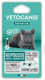 Meilleurs prix pour VETOCANIS 2 Pipettes anti-puces et anti-tiques - Pour Chaton - 2x 1 mois de protection