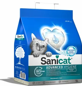 Meilleurs prix pour Litière Sanicat Advanced Hygiene oxygène actif 5L - 30 jours 