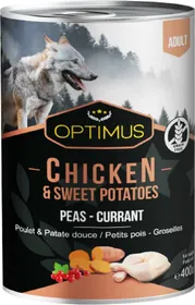 Comparer les prix de Pâtée Optimus Poulet et Patate douce, sans céréales pour chien