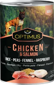 Meilleurs prix pour Pâtée Optimus Poulet et Saumon pour chien