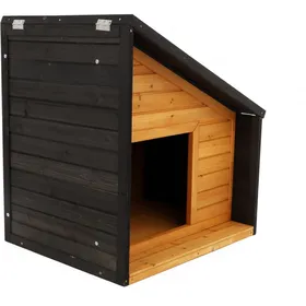 Meilleurs prix pour Niche pour chien en bois d'extérieur toit inversé Zolia Malvik