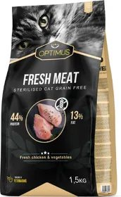 Comparer les prix de OPTIMUS Fresh Meat Chat adulte stérilisé au poulet frais sans céréales